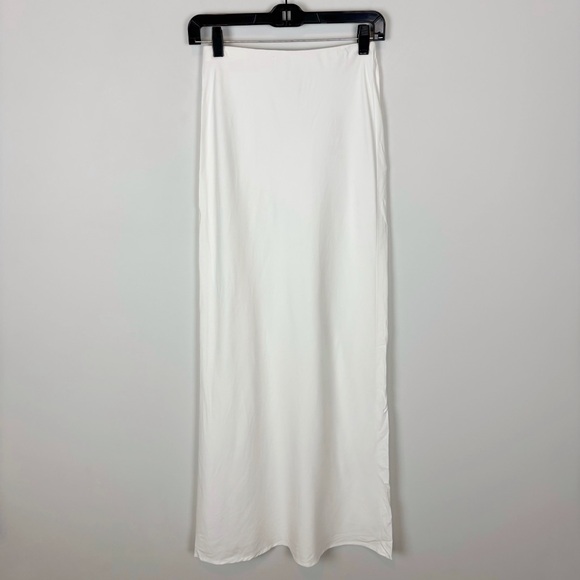 ANEMOS Bias Cut Maxi Skirt in White Size M - Picture 2 of 11